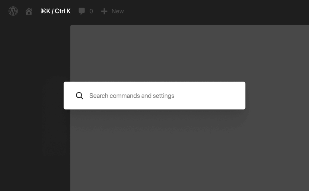 WordPressin Cmd+K